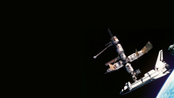 Картинка космос космические корабли станции мкс