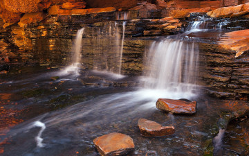 Картинка природа водопады река камни