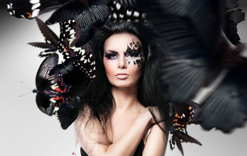 Картинка -Unsort+Креатив девушки unsort креатив макияж бабочки