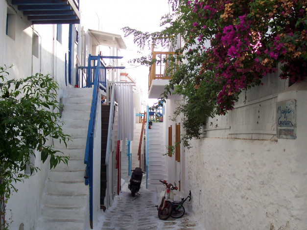 Обои картинки фото греция, mikonos, города, улицы, площади, набережные, дома, улица