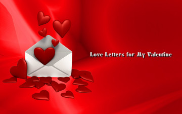 Картинка праздничные день св валентина сердечки любовь красный конверт