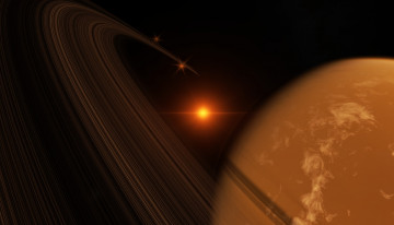 Картинка космос арт планета звезды пояс