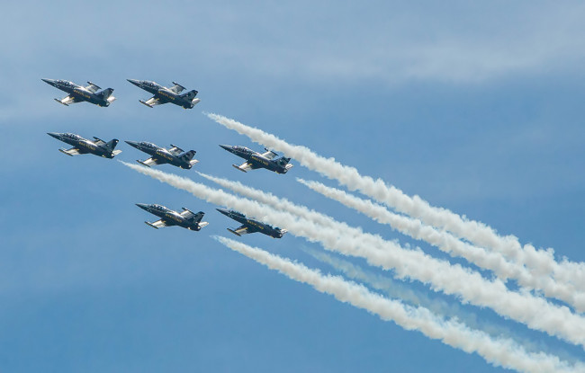 Обои картинки фото авиация, боевые самолёты, небо, самолёты
