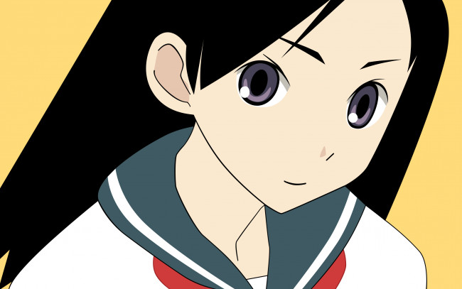 Обои картинки фото аниме, sayonara zetsubo sensei, фон, взгляд, девушка