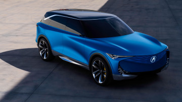 Картинка автомобили acura precision ev concept синий акура кроссовер концепт электромобиль