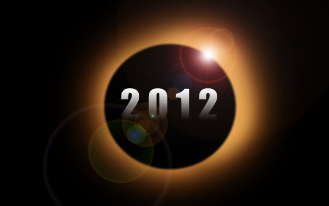 Обои картинки фото праздничные, векторная, графика, новый, год, затмение, черный, солнце, луч, текст