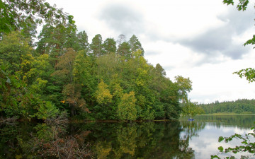 Картинка нижегородский край природа реки озера лес лодка озеро