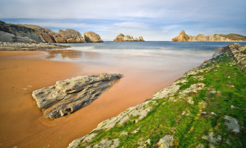 Картинка природа побережье океан бухта отмель скалы острова