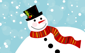 Картинка праздничные векторная+графика+ новый+год снеговик