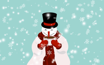 Картинка праздничные векторная+графика+ новый+год снеговик
