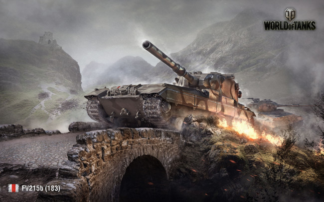Обои картинки фото world of tanks, видео игры, мир танков , fv215b, 183