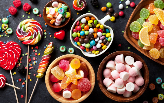 Обои картинки фото еда, конфеты,  шоколад,  сладости, леденцы, мармелад, ассорти