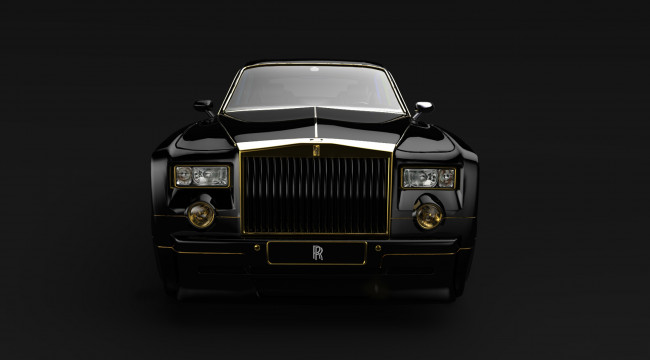 Обои картинки фото rolls-royce phantom bozca gold, автомобили, 3д, gold, bozca, phantom, rolls-royce