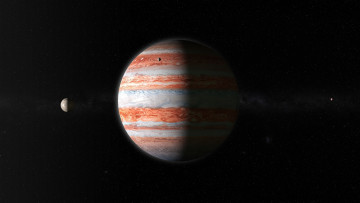 Картинка космос юпитер спутник газовый гигант система