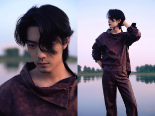 Картинка мужчины xiao+zhan актер костюм озеро