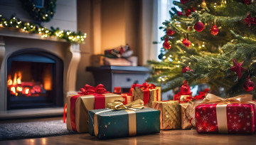 Картинка праздничные подарки+и+коробочки банты подарки ленты