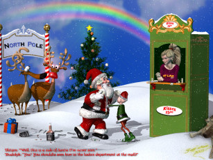 Картинка bad santa праздничные 3д графика новый год