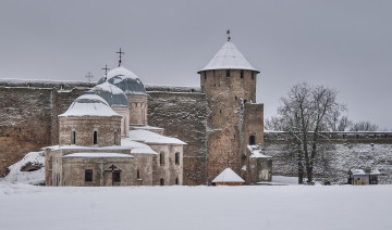 Картинка ивангородская+крепость города -+дворцы +замки +крепости ивангород крепость зима снег