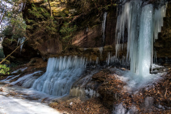 Картинка природа водопады лед водопад зима