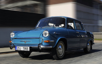 обоя skoda 1000 mb 1966, автомобили, skoda, 1000, mb, 1966, blue