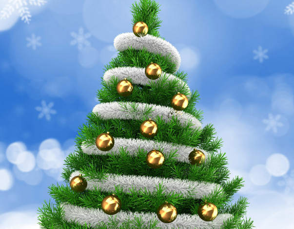 Обои картинки фото праздничные, векторная графика , новый год, шарики, рождество, новый, год, елка