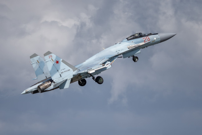 Обои картинки фото su-35s, авиация, боевые самолёты, россия, ввс