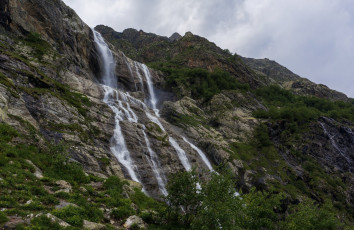 Картинка водопад природа водопады северный кавказ речка скалы горы