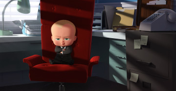 обоя мультфильмы, the boss baby, кресло, босс, стол, офис, ребенок