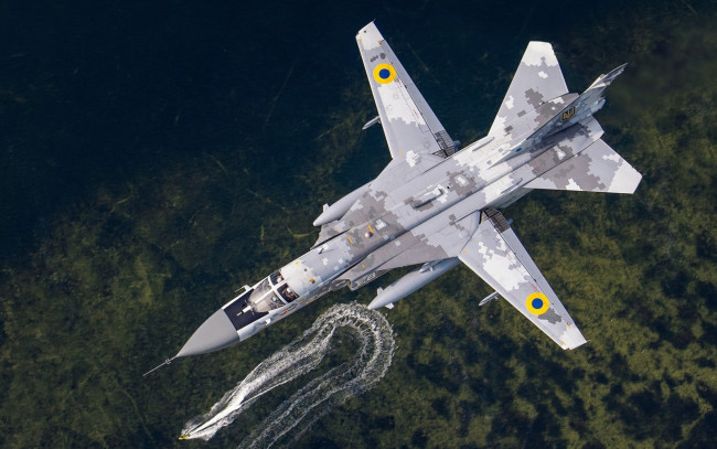 Обои картинки фото су-24м, авиация, боевые самолёты, ввс, украины, fencer, бомбардировщик, сухой