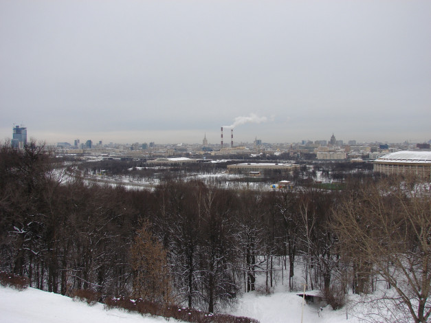 Обои картинки фото воробьевы, горы, панорама, москвы, города, москва, россия