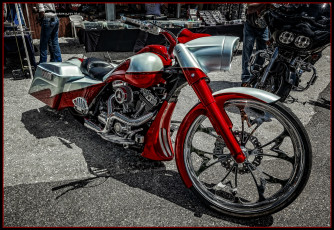 Картинка мотоциклы harley-davidson байк площадка улица