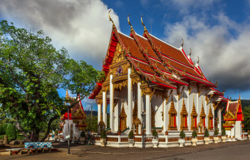 обоя chalong temple,  phuket,  thailand, города, - буддистские и другие храмы, храм, религия, буддизм