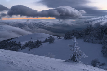 Картинка природа зима горы
