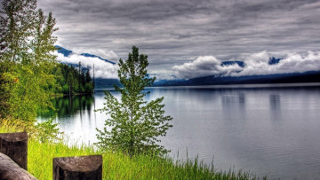 Картинка природа реки озера озеро горы облака