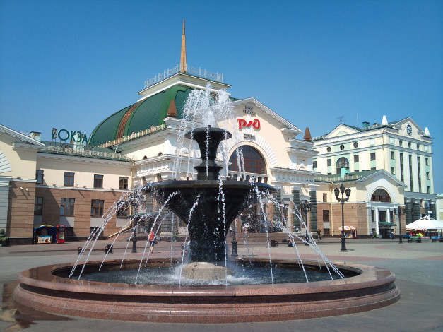 Обои картинки фото красноярск, города, - здания,  дома, вокзал