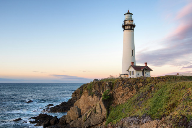 Обои картинки фото pigeon point lighthouse, california, природа, маяки, pigeon, point, lighthouse