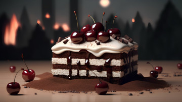 Картинка 3д+графика еда- food торт