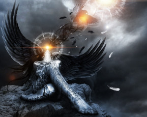 Картинка фэнтези ангелы птица падший ангел