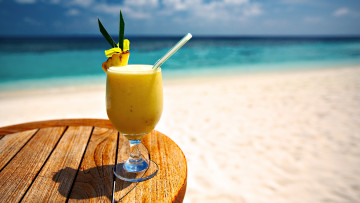 Картинка еда напитки коктейль море берег
