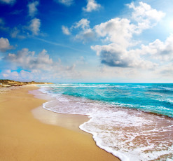 Картинка природа побережье tropical paradise beach coast sea blue emerald ocean summer sand vacation тропики пляж песок море солнце океан остров берег