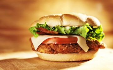 Картинка еда бутерброды +гамбургеры +канапе гамбургер помидор булочка котлета meat tomato fast food