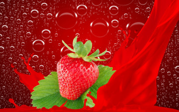 Картинка еда клубника +земляника пузыри ягода