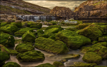 Картинка природа водопады река скалы