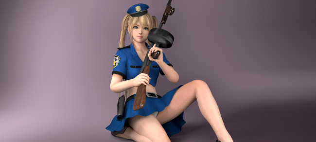 Обои картинки фото 3д графика, аниме , anime, девушка, взгляд, фон, оружие