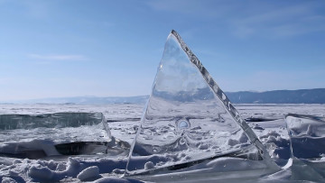 Картинка байкал природа айсберги+и+ледники озеро зима холод лёд