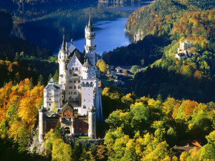 Картинка города замок+нойшванштайн+ германия castle neuschwanstein