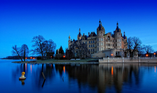 Обои картинки фото города, замок шверин , германия, castle, schwerin