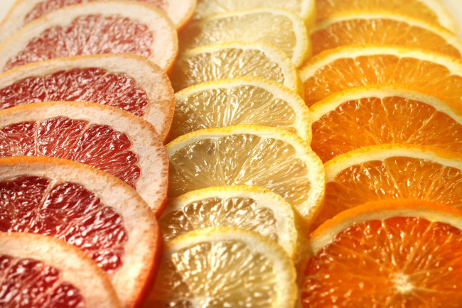 Обои картинки фото еда, цитрусы, грейпфрут, лимон, апельсин