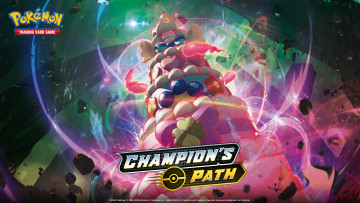 обоя видео игры, pokemon,  champion`s path, -, trading, cards, game