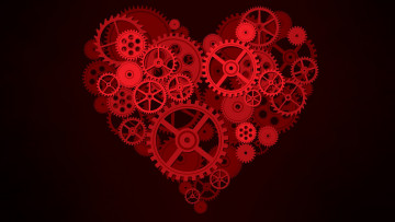 Картинка праздничные день+святого+валентина +сердечки +любовь сердечко детали шестеренки